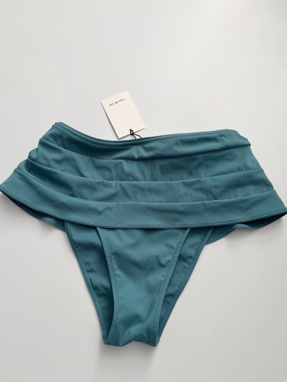 Tropic of C Nwt Sculpting Deco Swim Bikini Bottom Teal XS